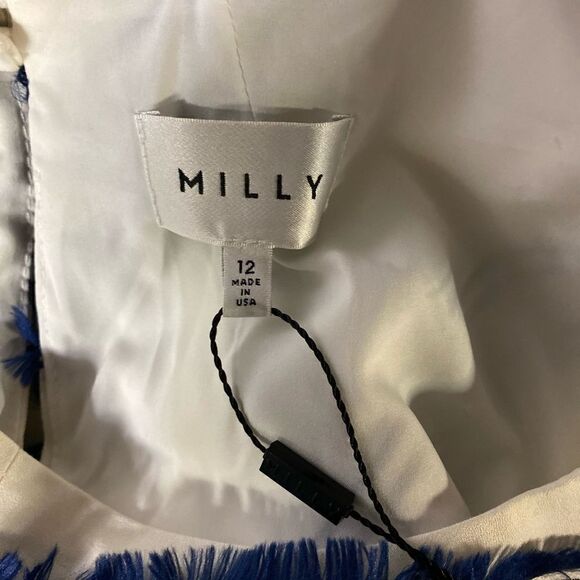 #700 MILLY Kendra Diagonal Mini Dress New with tags - Picture 8 of 12